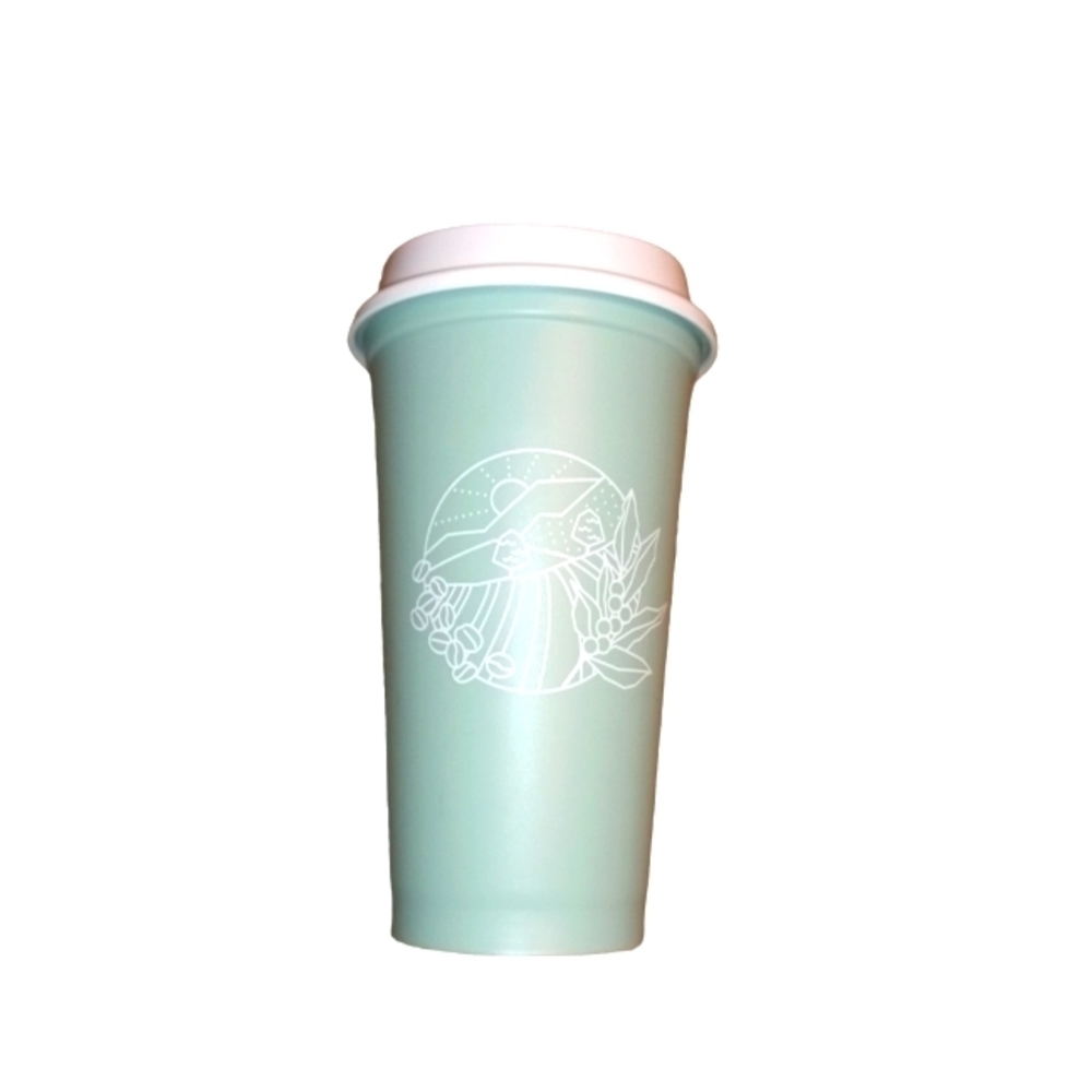 Earth Day Tumbler Starbucks Lidded Collectible Hot Drinks Beverage 16oz. 6"